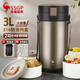 三四鋼保溫飯盒24小時保溫飯桶大容量多層學(xué)生上班族超長保溫便攜提鍋 經(jīng)典316款：香檳金4層3L