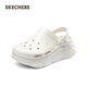斯凱奇（Skechers）洞洞鞋女外穿高級(jí)感夏季輕質(zhì)休閑塑模涼鞋 白色/WHT 36