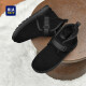 海澜之家（HLA）男靴雪地靴男百搭舒适户外马丁靴保暖棉鞋HAAMXM4CBP011 黑色42