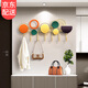 鹿珊伍創(chuàng  )意玄關(guān)衣服掛鉤入戶(hù)門(mén)玄關(guān)臥室墻壁壁掛裝飾免打孔固定衣服掛鉤 多彩色 65*21cm