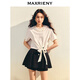 MAXRIENY精致日常短袖上衣高級氣質(zhì)感修身顯瘦T恤2025春季新款 本白 M