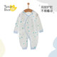 翹腳鴨 嬰兒衣服 新生兒連體衣哈衣滿(mǎn)月寶寶內衣純棉底剛出生春秋冬季款 藍色小云朵【四季款】 73cm (建議6-12個(gè)月)
