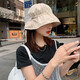 莎蒂莉2025年新款夏季孕婦產(chǎn)后外出防風(fēng)月子女士漁夫帽女后出院專用帽子 米色 松緊調(diào)節(jié)均碼