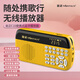 金正C10收音機老人專用多功能播放器可插卡u盤迷你小音響藍牙音箱錄音隨身聽mp3聽國學(xué)作文早教故事機 黃色【定時關(guān)機錄音】藍牙版 C10旗艦版【32G卡2000首歌曲】
