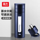 富光玻璃杯耐摔塑玻杯商務(wù)男士泡茶杯玻璃杯茶水分離杯帶提環(huán)便攜 藍色 500ml