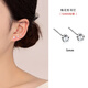 栢啟歆999銀耳釘女耳骨釘養耳洞鋯石耳飾耳環(huán)睡覺(jué)免摘簡(jiǎn)約銀飾情人節 梅花鋯石耳釘5mm
