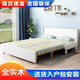 木公子多功能兩用實(shí)木沙發(fā)床客廳家用可折疊小戶(hù)型現代簡(jiǎn)約坐臥懶人沙發(fā) 寬1.12米 象牙白框架包入戶(hù)安裝 乳膠款坐墊（坐墊顏色備注）
