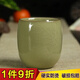 沉弗茶杯龍泉青瓷哥窯冰裂茶杯陶瓷品茗杯主人杯功夫小茶杯泡茶杯 六色杯（哥米黃）