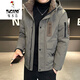 啄木鳥（TUCANO）時(shí)尚東北抗寒羽絨服男2025新款冬季連帽加厚短款防寒保暖外套潮 YR2336灰綠時(shí)尚連帽款 XL 【體重推薦130至145斤】