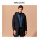 巴魯特（Brloote）Brloote/巴魯特羽絨服男中長款時尚連帽羽絨衣男士冬季保暖外套 黑色 165/88A
