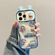 巴蒂尼 卡通哆啦A夢適用蘋果15手機殼iPhone14promax全包防摔13pro硅膠12趣味帶掛繩手腕11可愛 藍邊多只藍胖子 iPhone 15 Pro
