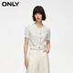 ONLY夏季時(shí)尚字母印花短袖短款開(kāi)衫針織衫女|12423A001 A43 歌謠藍色 S 160/80A