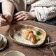 悠瓷（youcci）瑪奇系列復古日式粗陶異形沙拉碗餐具吃飯民宿陶瓷菜碗創(chuàng)意特色碗 瑪奇-9英寸粗陶異形長方深盤
