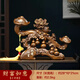 景庫   五福臨門(mén)葫蘆白菜擺件客廳玄關(guān)酒柜玉如意裝飾品喬遷開(kāi)業(yè)禮物 財福如意小號木紋色
