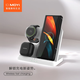墨一 無(wú)線(xiàn)充電器三星Galaxy Watch手表耳機三合一S22/21手機Note10+/Z Flip5/4/3立式無(wú)線(xiàn)充電支架底座 時(shí)尚白【三合一丨qi協(xié)議認證】