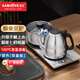 金灶（KAMJOVE） 自動(dòng)上水電水壺手柄上水燒水壺保溫一體電茶爐燒水器茶具電茶壺家用 0.8L F9銀色版（20x37cm）