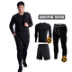 wotfire 運動(dòng)套裝男加肥大碼寬松透氣網(wǎng)健身服速干衣胖子籃球跑步訓練服 三件套長(cháng)袖黑（加絨款） 5XL(建議185-220斤)