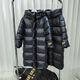 G.duck【超厚款】?jì)和谏鹩鸾q棉服男童女童親子裝長(cháng)款過(guò)膝鴨絲絨外套 黑色 黑色金長(cháng)款 130 建議身高120-130