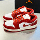 耐克（NIKE）aj1女鞋 AIR JORDAN 1 LOW 低幫防滑減震休閑運動(dòng)復古籃球鞋 FJ3465-160 白紅 新年款 36