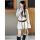 FSHE學(xué)院風(fēng)條紋長(cháng)袖襯衫連衣裙女秋裝2025新款韓系氛圍穿搭氣質(zhì)短裙子 圖片色 S