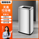 桶桶相傳無蓋垃圾桶30L方形不銹鋼大號家用客廳商用廚房公共衛(wèi)生間擦手紙