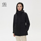 KOLON SPORT/可隆防水加熱棉服 女子戶外3L防風(fēng)透濕耐磨P棉連帽夾克外套 LKPJ5ST854-BK 黑色 XL 175/96A