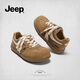 Jeep吉普經(jīng)典德訓鞋女款2025新款美拉德丑萌大頭鞋復古百搭休閑平底鞋 棕色 37