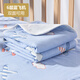 格格親嬰兒隔尿墊防水可洗大床純棉透氣寶寶兒童成人例假防漏墊防水床單 藍色飛機（6層雙面可用） 70*120cm
