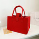 毛氈包定制托特包禮品手提袋伴手禮大容量包包購物環(huán)保袋logo定制 紅色加厚款尺寸：30*20*18