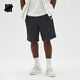 UNDEFEATED五條杠官方夏季新品潮流美式街頭時(shí)尚牛仔闊版休閑短褲寬松短褲 黑色 L