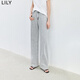 LILY【商場(chǎng)同款】夏新款顯瘦顯高提臀挺括直筒牛仔褲女褲子 505淺灰 M