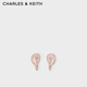 CHARLES&KEITH女士簡約時尚個性耳環(huán)CK5-42120267 Rose Gold玫瑰金色