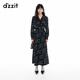 DZZIT地素半身裙春秋搖滾波嬉風(fēng)石榴花布法式復古裙子女 黑色 M