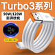 原裝適用紅米Turbo3數據線小米90W快充紅米Turbo3充電線turbo4 全兼容閃充數據線1米