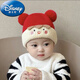 迪士尼（Disney）嬰兒帽子秋冬可愛寶寶毛線帽冬季男女童針織帽嬰幼兒保暖帽子兒童 紅色 眨眼毛球毛線帽(棉內襯) 40-50cm(3-36個月)棉內襯