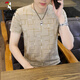 啄木鳥（TUCANO）男士短袖t恤男2025夏季新款體恤潮流休閑冰絲上衣服男半袖男裝 卡其色 XL
