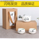 erisi新款雪花釉茶具套裝功夫茶具陶瓷側(cè)把茶壺茶杯商務(wù)禮品禮盒套裝 紙盒2杯清韻