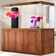 靚寵龍魚(yú)缸家用客廳落地中大型超白生態(tài)屏風(fēng)隔斷底濾循環(huán)鋁合金水族箱 黃花梨【鋁合金+超白玻璃】 150x50x160cm