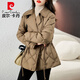 皮爾卡丹（pierre cardin）西裝領(lǐng)輕薄羽絨服女短款小個(gè)子收腰修身2026年冬季新款時(shí)尚洋氣 咖色 新國標90白鴨絨升級 M 100-115斤