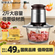 榮事達(dá)（Royalstar） 絞肉機(jī)家用料理機(jī)攪拌機(jī)碎肉機(jī)小型輔食機(jī)絞餡機(jī)肉餡機(jī)電動攪肉機(jī)打肉機(jī)絞蒜 2斤絞肉機(jī)【玻璃碗】 1.8L