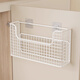 木格格廚房櫥柜門(mén)上置物架柜門(mén)內側收納壁掛保鮮膜掛架浴室簡(jiǎn)易冰箱掛籃 白色新款大號