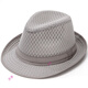 井承夏天中老年人帽子男士遮陽(yáng)帽爸爸禮帽網(wǎng)眼透氣老人涼帽防曬太陽(yáng)帽 高級淺灰色