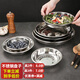 炬意304不銹鋼盤子圓形餐碟家用廚房菜盆食品級加厚餐盤 304食品級不銹鋼 直徑14cm*高2.5cm