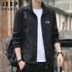 JEEP SPIRIT吉普外套男潮流秋季夾克男士立領(lǐng)修身衣服 黑色 XL