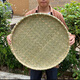嘉籃鄉(xiāng)簸箕竹編制品竹篩子手工竹匾曬干貨農(nóng)家用畚箕圓簸箕裝飾晾曬筐 頭層竹青60cm 邊高約3厘米