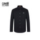 CAVALLI CLASS意式輕奢男裝長(cháng)袖襯衣簡(jiǎn)約百搭男士長(cháng)袖襯衫 黑色 50