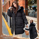 樂登堡2024新款胖mm中長款加肥加大本命年紅色孕婦大碼羽絨服女裝200斤 經(jīng)典黑 不帶毛領(lǐng) 2XL （140-180斤