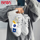 NASA XVVX官方聯(lián)名鞋子男生新款厚底增高百搭小眾板鞋男潮流休閑運動小白鞋 白色 42