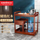 金灶（KAMJOVE）木雕可移動(dòng)茶車(chē)整套茶具 燒水壺一體全自動(dòng)茶盤(pán)實(shí)木功夫茶桌套裝 搭配E9茶藝爐