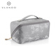 VLANDO高檔國風(fēng)絲絨防水化妝包女便攜式大容量旅行洗漱袋高級生日禮物 冰川銀【送網(wǎng)紗袋】